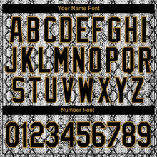 Load image into Gallery viewer, Custom Black Black-Old Gold 3D Pattern Design Snakeskin Performance T-Shirt