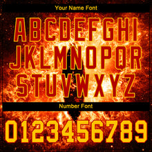 Load image into Gallery viewer, Custom Black Gold-Red 3D Pattern Design Burning Evil Eye In Space Authentic Baseball Jersey