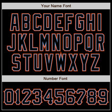 Load image into Gallery viewer, Custom Black Black-Orange Authentic Baseball Jersey