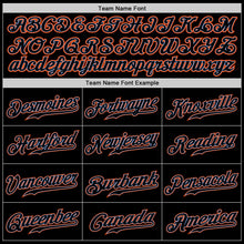 Load image into Gallery viewer, Custom Black Black-Orange Authentic Baseball Jersey