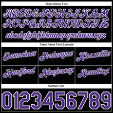 Load image into Gallery viewer, Custom Black White Pinstripe Purple-White Authentic Basketball Shorts