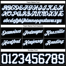 Load image into Gallery viewer, Custom Black White Pinstripe White-Light Blue Authentic Basketball Shorts