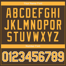 Load image into Gallery viewer, Custom Brown Gold-White Authentic Baseball Jersey