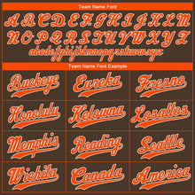 Load image into Gallery viewer, Custom Brown Orange-White Authentic Baseball Jersey