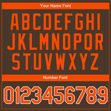 Load image into Gallery viewer, Custom Brown Orange-White Authentic Baseball Jersey