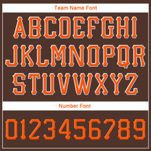 Load image into Gallery viewer, Custom Brown Orange-White Stitched Adjustable Snapback Hat