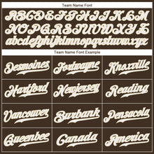 Load image into Gallery viewer, Custom Brown Red-White Authentic Baseball Jersey