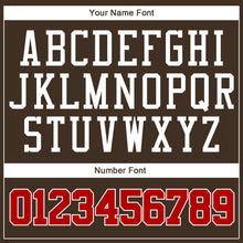Load image into Gallery viewer, Custom Brown Red-White Authentic Baseball Jersey