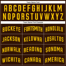 Load image into Gallery viewer, Custom Brown Gold Authentic Baseball Jersey