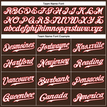 Load image into Gallery viewer, Custom Brown White Pinstripe White-Red Authentic Baseball Jersey