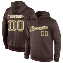 Load image into Gallery viewer, Custom Stitched Brown Camo-Cream Sports Pullover Sweatshirt Hoodie