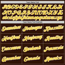 Load image into Gallery viewer, Custom Stitched Brown Gold-White Sports Pullover Sweatshirt Hoodie