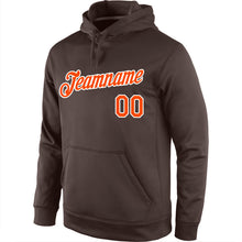 Load image into Gallery viewer, Custom Stitched Brown Orange-White Sports Pullover Sweatshirt Hoodie