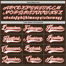 Load image into Gallery viewer, Custom Brown White-Orange Hockey Jersey