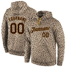 Load image into Gallery viewer, Custom Stitched Brown Brown-Old Gold 3D Pattern Design Leopard Sports Pullover Sweatshirt Hoodie