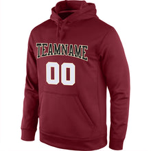 Load image into Gallery viewer, Custom Stitched Burgundy White-Cream Sports Pullover Sweatshirt Hoodie