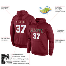 Load image into Gallery viewer, Custom Stitched Burgundy White-Cream Sports Pullover Sweatshirt Hoodie