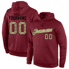 Load image into Gallery viewer, Custom Stitched Burgundy Camo-Black Sports Pullover Sweatshirt Hoodie