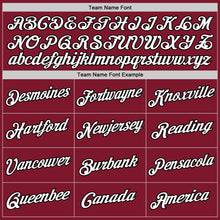 Load image into Gallery viewer, Custom Stitched Burgundy White-Black Sports Pullover Sweatshirt Hoodie