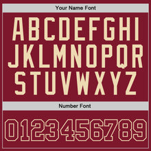 Load image into Gallery viewer, Custom Stitched Burgundy Burgundy-Cream Sports Pullover Sweatshirt Hoodie