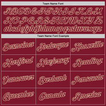 Load image into Gallery viewer, Custom Stitched Burgundy Burgundy-Cream Sports Pullover Sweatshirt Hoodie