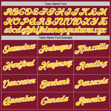 Load image into Gallery viewer, Custom Stitched Burgundy Gold-White Sports Pullover Sweatshirt Hoodie