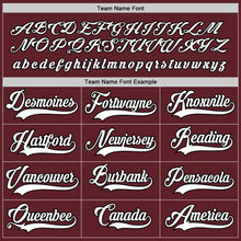 Load image into Gallery viewer, Custom Burgundy White-Black Hockey Jersey