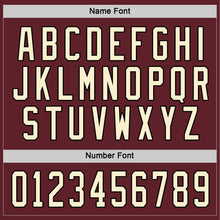 Load image into Gallery viewer, Custom Burgundy Cream-Black Hockey Jersey