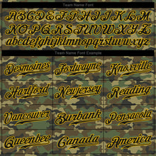 Load image into Gallery viewer, Custom Camo Black-Gold Authentic Salute To Service Baseball Jersey