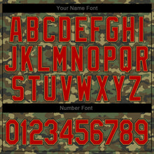 Load image into Gallery viewer, Custom Camo Red-Old Gold Authentic Salute To Service Baseball Jersey