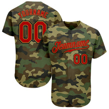 Load image into Gallery viewer, Custom Camo Red-Old Gold Authentic Salute To Service Baseball Jersey