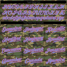 Load image into Gallery viewer, Custom Camo Light Blue-Pink Authentic Salute To Service Baseball Jersey