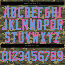 Load image into Gallery viewer, Custom Camo Light Blue-Pink Authentic Salute To Service Baseball Jersey