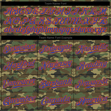 Load image into Gallery viewer, Custom Camo Royal-Orange Authentic Salute To Service Baseball Jersey