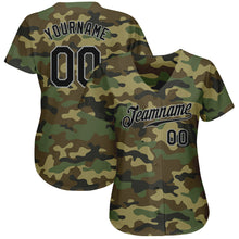 Load image into Gallery viewer, Custom Camo Black-Gray Authentic Salute To Service Baseball Jersey