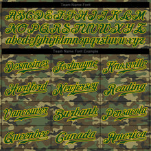 Load image into Gallery viewer, Custom Camo Green-Gold Authentic Salute To Service Baseball Jersey