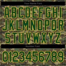 Load image into Gallery viewer, Custom Camo Green-Gold Authentic Salute To Service Baseball Jersey