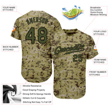 Load image into Gallery viewer, Custom Camo Olive-Black Authentic Salute To Service Baseball Jersey