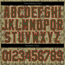 Load image into Gallery viewer, Custom Camo Olive-Red Authentic Salute To Service Baseball Jersey