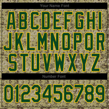 Load image into Gallery viewer, Custom Camo Green-Gold Authentic Salute To Service Baseball Jersey