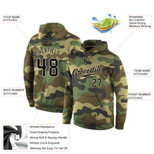 Load image into Gallery viewer, Custom Stitched Camo Black-Cream Sports Pullover Sweatshirt Salute To Service Hoodie