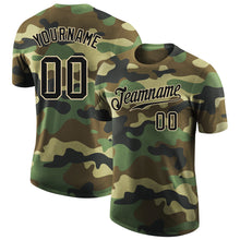 Load image into Gallery viewer, Custom Camo Black-Cream Performance Salute To Service T-Shirt