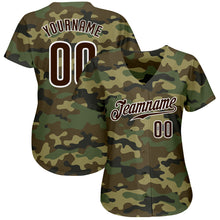 Load image into Gallery viewer, Custom Camo Brown-White Authentic Salute To Service Baseball Jersey