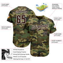 Load image into Gallery viewer, Custom Camo Brown-White Authentic Salute To Service Baseball Jersey