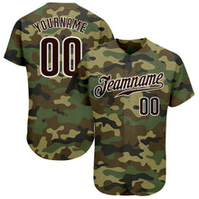 Load image into Gallery viewer, Custom Camo Brown-White Authentic Salute To Service Baseball Jersey