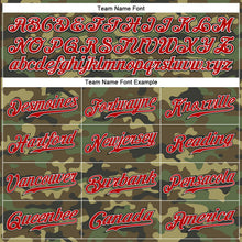 Load image into Gallery viewer, Custom Camo Red-Black Authentic Salute To Service Baseball Jersey