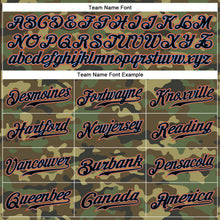 Load image into Gallery viewer, Custom Camo Black-Powder Blue Authentic Salute To Service Baseball Jersey