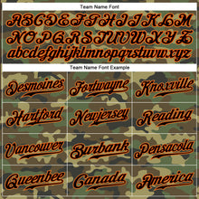 Load image into Gallery viewer, Custom Camo Black-Orange Authentic Salute To Service Baseball Jersey