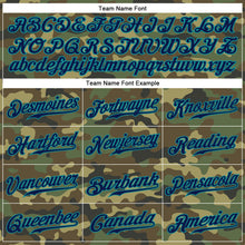 Load image into Gallery viewer, Custom Camo Navy-Teal Authentic Salute To Service Baseball Jersey