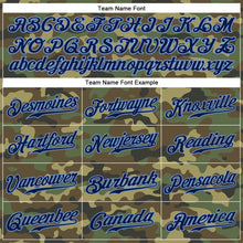 Load image into Gallery viewer, Custom Camo Navy-Powder Blue Authentic Salute To Service Baseball Jersey